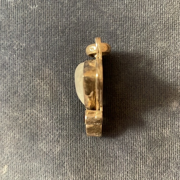 Rainbow 925 Moonstone, Amethyst, Garnet chunky triangular pendant - Picture 6 of 6